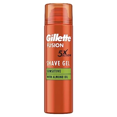 Image of Gillette Fusion5 Ultra Sensitive Shaving Gel for Men, 200 ml, Soothes &amp; Protects Skin Leaving It Clean Comfortable