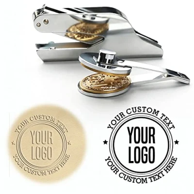 Image of Custom Logo Embosser for Business Stationery Create Your Own Text