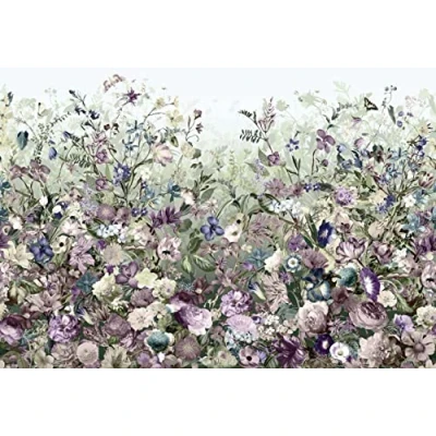 Image of Komar XXL4 035 368 x 248 cm &quot;Botanica Flourishing Botanical Garden&quot; Wallpaper Mural Purple (Pack of 4)
