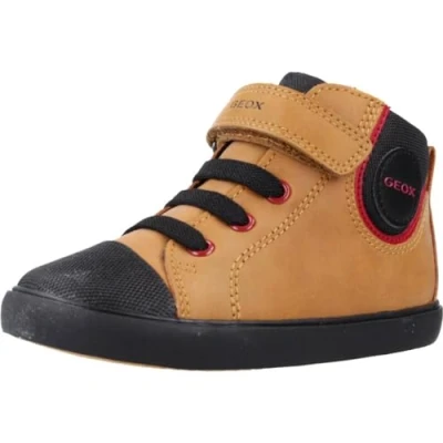 Image of Geox Baby Gisli Boy B Sneaker, Dk Yellow Black, 4.5 UK Child