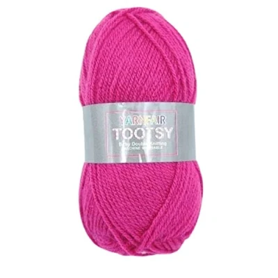 Image of FabFinds Baby Double Knitting Wool Yarn Soft Chunky for Scarf Crochet Machine Washable (Fuchsia, 5)