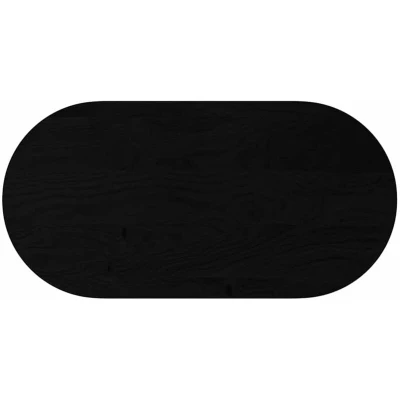Image of vidaXL Solid Wood Oak Tabletop 120x60x4 cm Dark Brown Oval Versatile Table Top for Home or Commercial Use Robust, Durable, Easy to Clean, Unique Grain Patterns