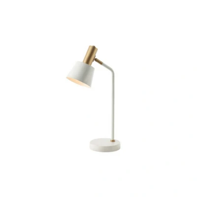 Image of Vyronas Table Desk Lamp E14 Max 25W Iron White Gold On/Off Switch