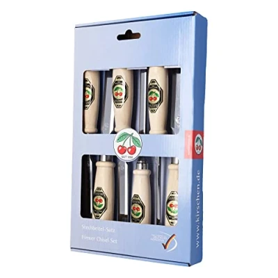 Image of Kirschen 1111000 Firmer Chisel Set with Hornbeam Handles Multi Colour
