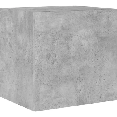 Image of vidaXL TV Wall Cabinet with LED Lights Concrete Grey 40.5x35x40 cm
