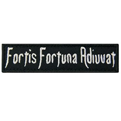Image of Fortis Fortuna Adiuvat Fortune Favors The Brave Patch Embroidered Applique Fastener Hook &amp; Loop Emblem