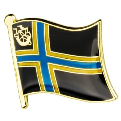 Image of Caithness Regional English County Metal Crest Flag Enamel Pin Badge Lapel