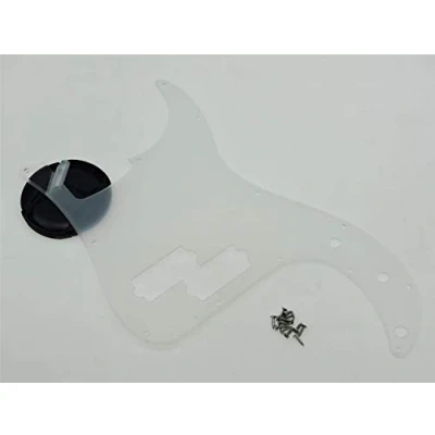 Image of Dopro 13 Hole Clear Precision Bass Pickguard PB P Scratch Plate for USA/Mexican FD Transparent