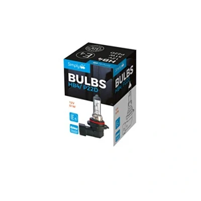Image of Simply S9006 HB4 Car Headlight Bulb, 12V, 51W, Comply with ECE R 37, Base P22d, Suitable for all Headlights, Maximum Visibility
