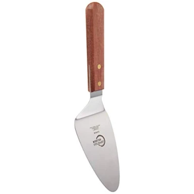 Image of Mercer Culinary Praxis 5 x 3 Inch Pie Server, Wood Handle, Stainless Steel, 38x10x3 cm