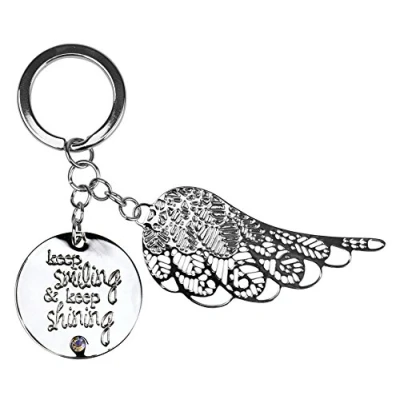 Image of You Are An Angel Keychains Keep Smiling &amp; Shining
