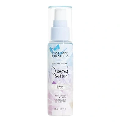 Image of Physicians Formula Mineral Wear Diamond Setter, Make Up Setting Spray with Weightless and Hydrating Formula, Iridescent Shimmer Skin Blurring