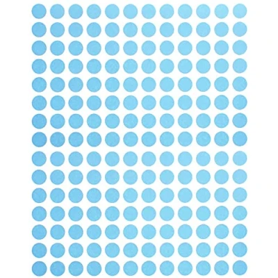 Image of Royal Green Light Blue Dot Sticker (0.8cm) 8mm Colored Labels 2520 Pack
