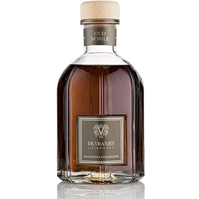 Image of Dr. Vranjes Oud Nobile 2500 ml Diffuser + Double Pack of White Sticks (3 Pieces Bundle) Luxury Home Fragrance, Made in Italy, Main Scent: Oriental, Olfactory Pyramid: Bergamot, Oud, Myrrh