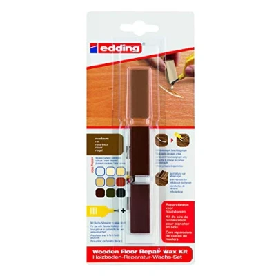 Image of edding 8902 wooden floor repair wax set walnut 3 hard waxes for repairing damage and scratches in floors