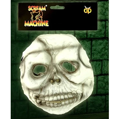 Image of Scream Machine Horror Mask, choose from 4 designs: Frankenstein, Skeleton, Devil or Pumpkin (Skeleton)