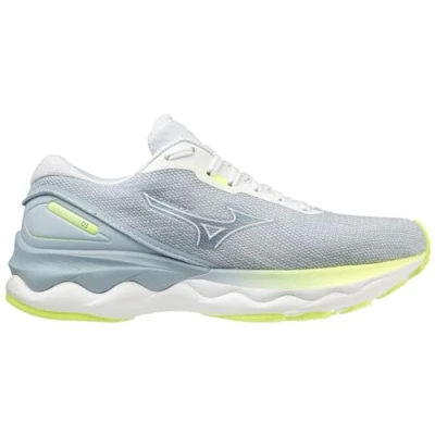 Image of Mizuno WAVE Skyrise 3(W) Road running shoes, Women&#039;s, Size: 6.5, white neolime Textile