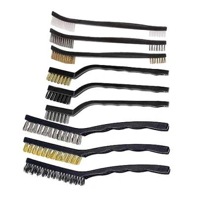 Image of Handy Steel/Nylon/Brass Wire Brush Metal Rust Remover Brushes for Cleaning Slag and Paint