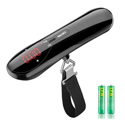 Image of HaetFire Digital Luggage Scale 50kg/110lb Portable Travel Suitcase Hanging Postal Baggage Scales Weight