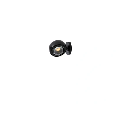 Image of LOOM DESIGN LED wall light Optic, black aluminium Ø 12 cm