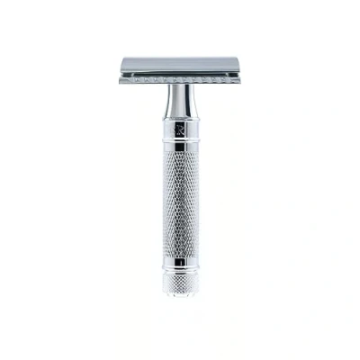 Image of Edwin Jagger DES89KNBLAMZ Short Handle Classic Double Edge Manual Eco Friendly and Reusable Safety Razor for Men Women Shaving cream or Soap (Knurled)