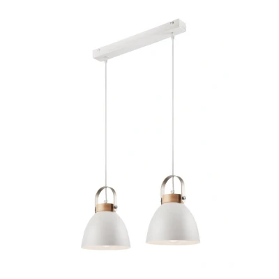 Image of Danielle Steel Dome Pendant Ceiling Lights White, 2x E27