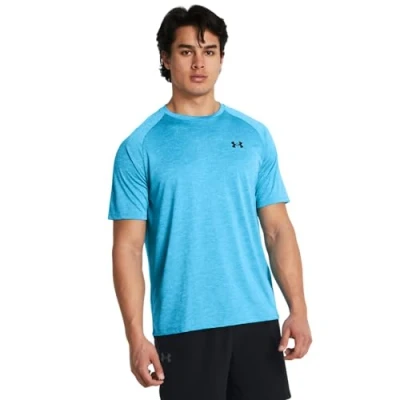 Image of Under Armour Men&#039;s Tech 2.0 Short Sleeve T Shirt, (423) Capri / Black, XXXXXL