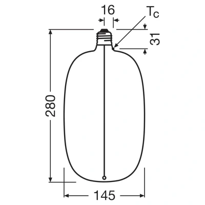 Image of OSRAM LED Big Elipse Oval E27 4,8W 818 Filament smoke dimmable