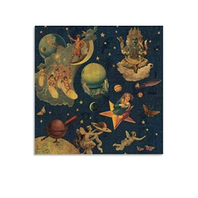 Image of RUIQIU The Smashing Pumpkins Flag Mellon Collie And Infinite Sadness Music Band Poster Decorative Painting Canvas Wall Art Living Room Posters Bedroom Prints 24x24inch(60x60cm)