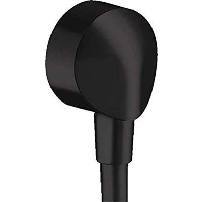 Image of hansgrohe 27454670 FixFit Wandanschluss E ohne Rückflussverhinderer Mattschwarz Wall Connection, Matte Black