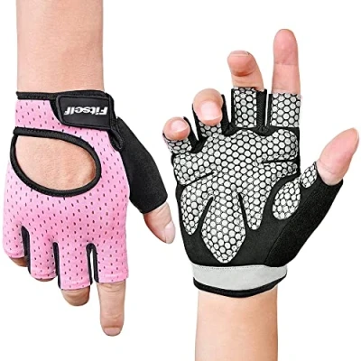 Image of Fitself Gym Gloves Non Slip Weight Lifting Men Women Breathable Workout Training Fitness for Crossfit Powerlifting Bodybuilding Cycling Small Pink