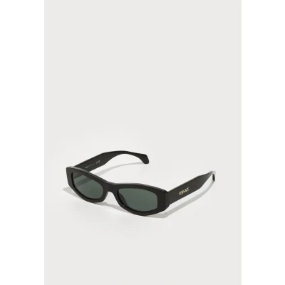 Image of Versace Woman VE4487 GB1/87 Sunglasses Acetate Black Grey Geometric Normal