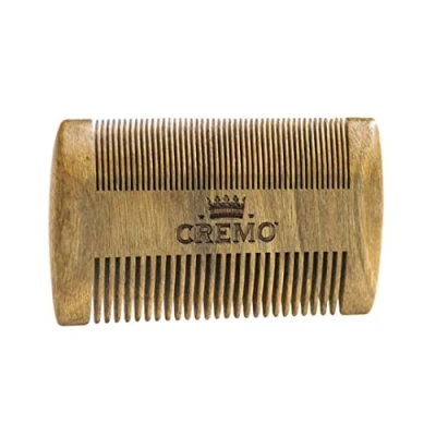 Image of CREMO Premium Beard Comb For Men 100% Natural Wood With Woody Fragrance