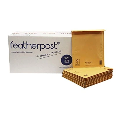 Image of 100 x E2 Bubble Mailer Featherpost 220mmX265mm Padded Mail Post Bags Envelopes