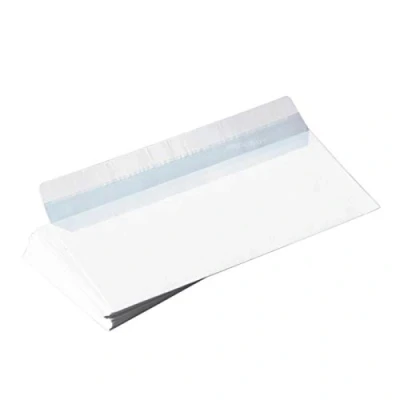 Image of [Pack of 100] White DL Envelopes 80gsm 220mm x 110mm Self Seal Office Letter Pack