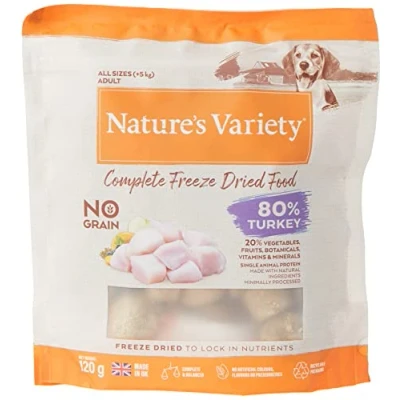 Image of Natures Variety Dog Adult Freeze Dried Pure Whole Food Turkey 120Gm