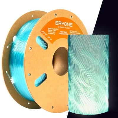 Image of ERYONE High Speed Translucent PETG Filament 1.75mm +/ 0.03mm, Rapid Filament, 3D Printing 30 500mm/s Hyper 1kg (2.2LBS)/Spool, Sky Blue