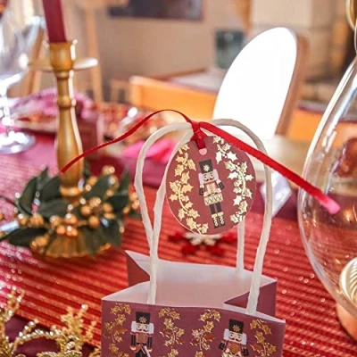 Image of 8 Christmas Nutcracker Gift Tags, Festive Wrapping Labels, Loose Tags