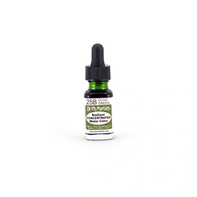 Image of Dr. Ph. Martin&#039;s Radiant Concentrated Water Color, 0.5 oz, Olive Green (25B)