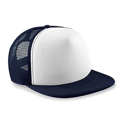 Image of Beechfield Kids Vintage Snap Back Trucker Cap Navy/White