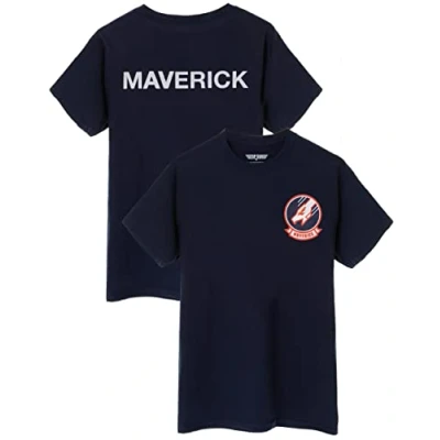 Image of Top Gun Maverick T Shirt for Men Adults Movie Sequel Logo Navy Blue Outfit Clothes