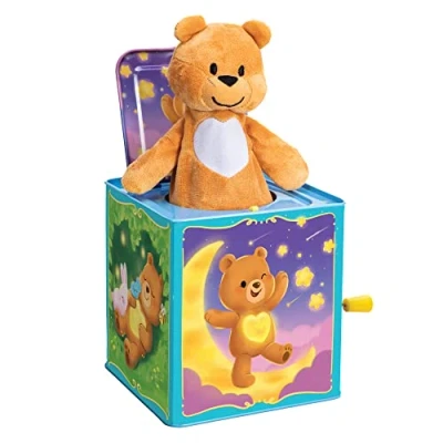 Image of Schylling Teddy Bear Pop N Glow Jack in The Box 18+mo TPGJB, Small