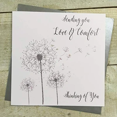Image of Sympathy Handmade Card Thinking of You by WHITE COTTON CARDS DT173
