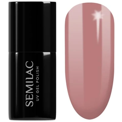 Image of SEMILAC 213 Nude Red Nail UV Gel Polish Long Lasting and Easy to Apply Soak off UV/Led Perfect for Home Professional Manicure Pedicure 7 ml