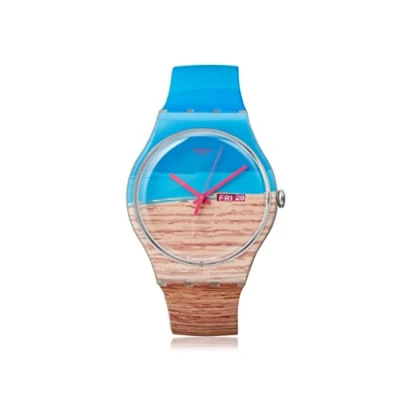 Image of Swatch Unisex Analogue Quartz Watch with Silicone Strap SUOK706