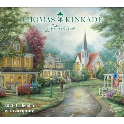 Image of Thomas Kinkade Studios 2026 Deluxe Wall Calendar with Scripture