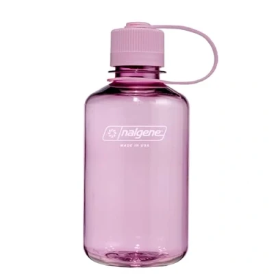 Image of Nalgene Sustain Tritan BPA Free Water Bottle Made with Material Derived from 50% Plastic Waste, 16 OZ, Narrow Mouth, Cherry Blossom