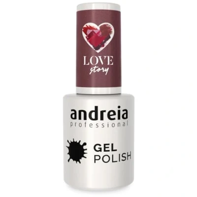 Image of Andreia Semi Permanent Nail Gel Polish for UV/LED Lamp Intense Shine and 4 weeks Lasting Manicure Varnish Colour 305 Pink Shades of Grey Purple 10 ml