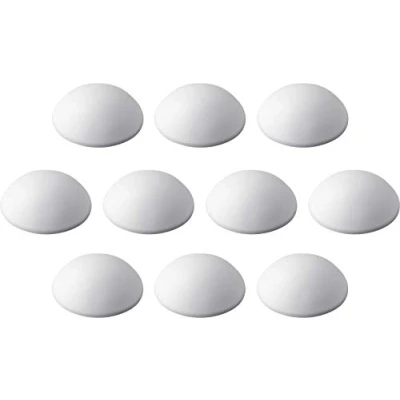 Image of Metafranc Door buffer diameter 30 mm self adhesive white 10 pieces in a practical set reliable wall protection for gentle opening of doors and windows/wall bumpers/stop dampers/431806