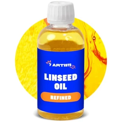 Image of 7 Artists Premium Linseed Oil For Artist Painting 250 ml Paint Thinner Refined Medium